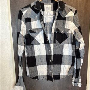 Thread and supply. M. Plaid shirt.